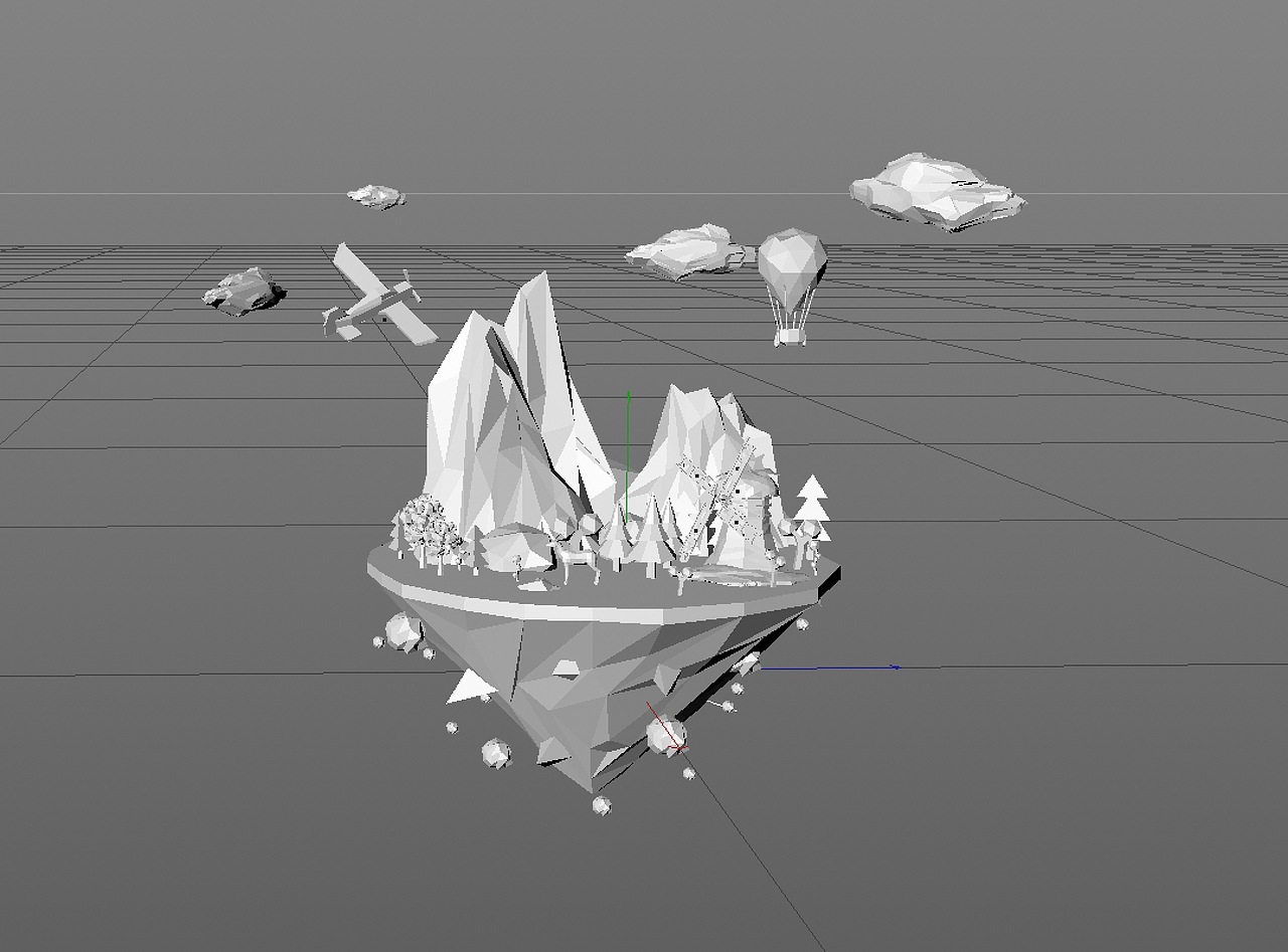 C4D low poly 练习（图ZMTA5MjU4OTc2） - 场景 - 站酷设计师会唱歌的海鸥原创素材 - 站酷ZCOOL