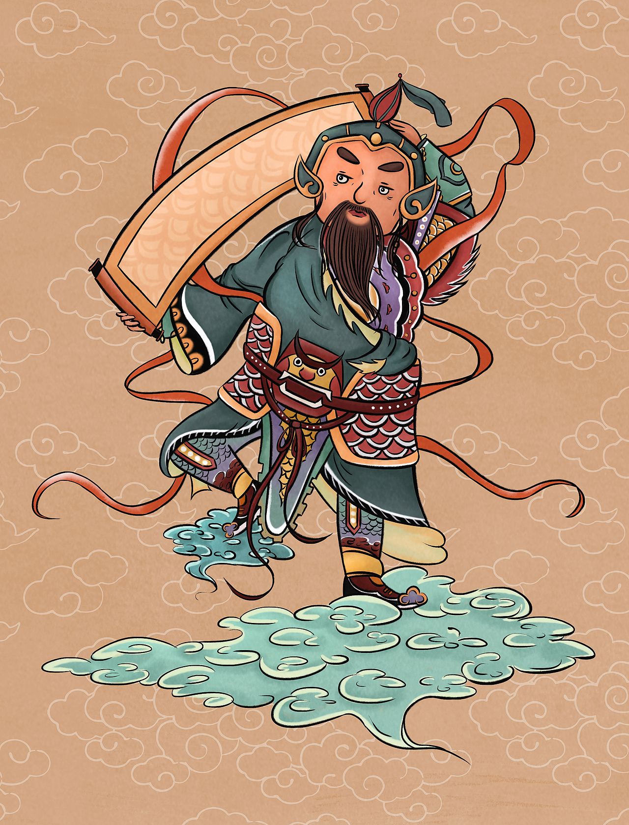 趣味国潮门神（图ZMjMyNDkyNzMy） - 创作习作 - 站酷设计师烧火原创素材 - 站酷ZCOOL