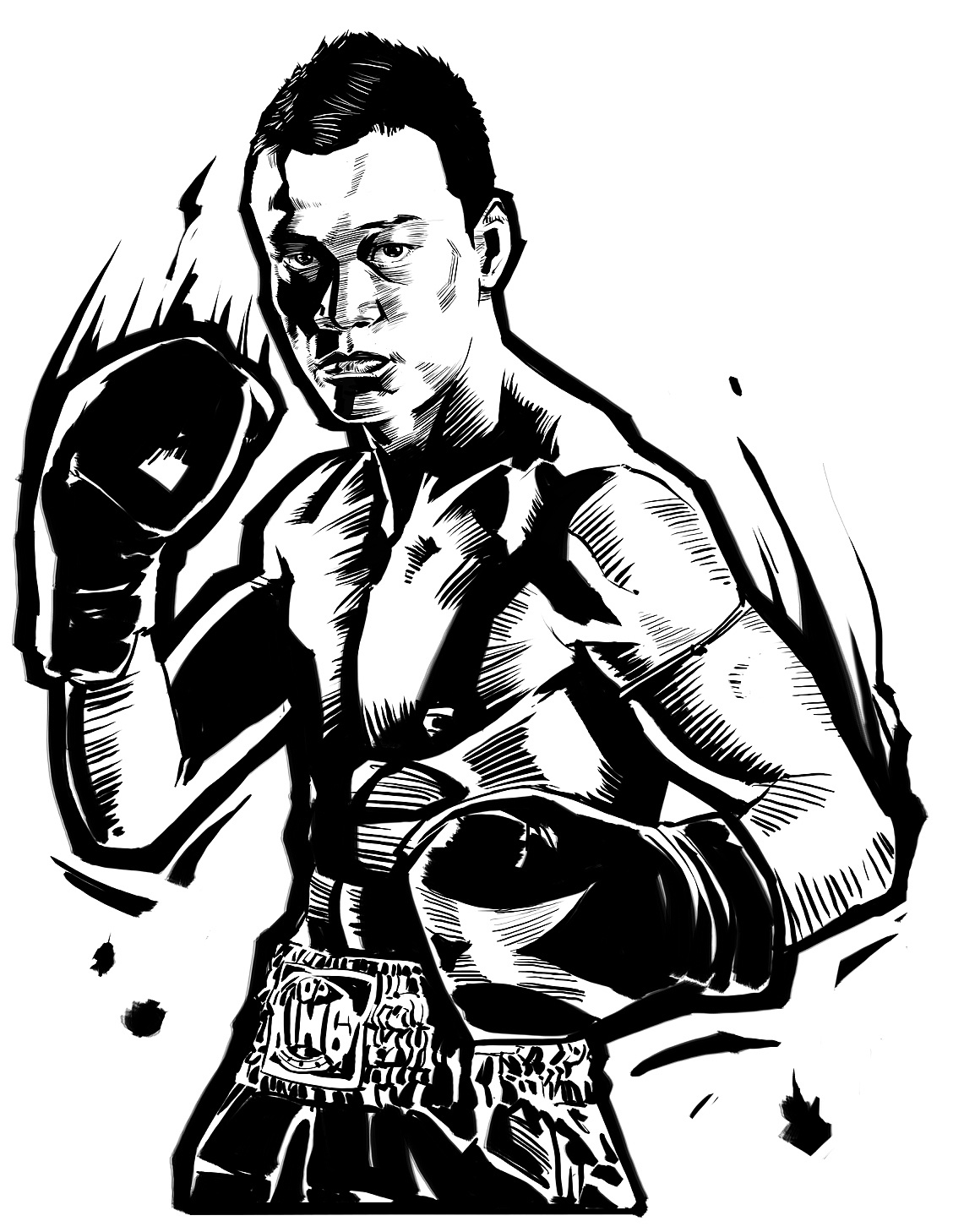 昆仑决 黑白插画