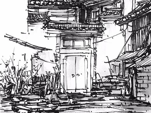 绍兴安昌古镇(手绘作品)