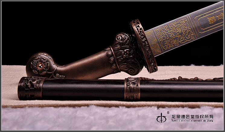 龙泉刀剑-天字十七号—宝腾|百炼花纹钢(dj-3325)