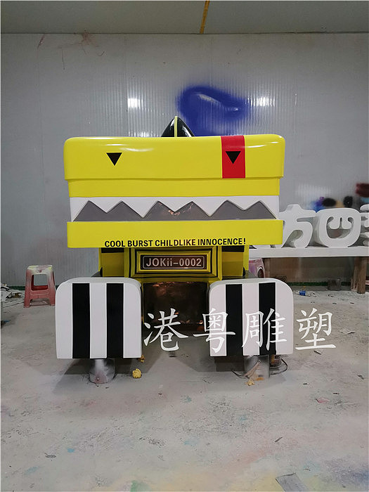 JOKii潮牌服装招牌品牌logo玻璃钢恐龙模型宣传摆件