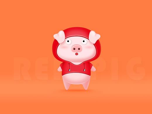 小红猪卡通形象设计（个人主页-ZMzEwNDM5NzY=） - IP形象 - 站酷设计师乘桴原创素材 - 站酷ZCOOL