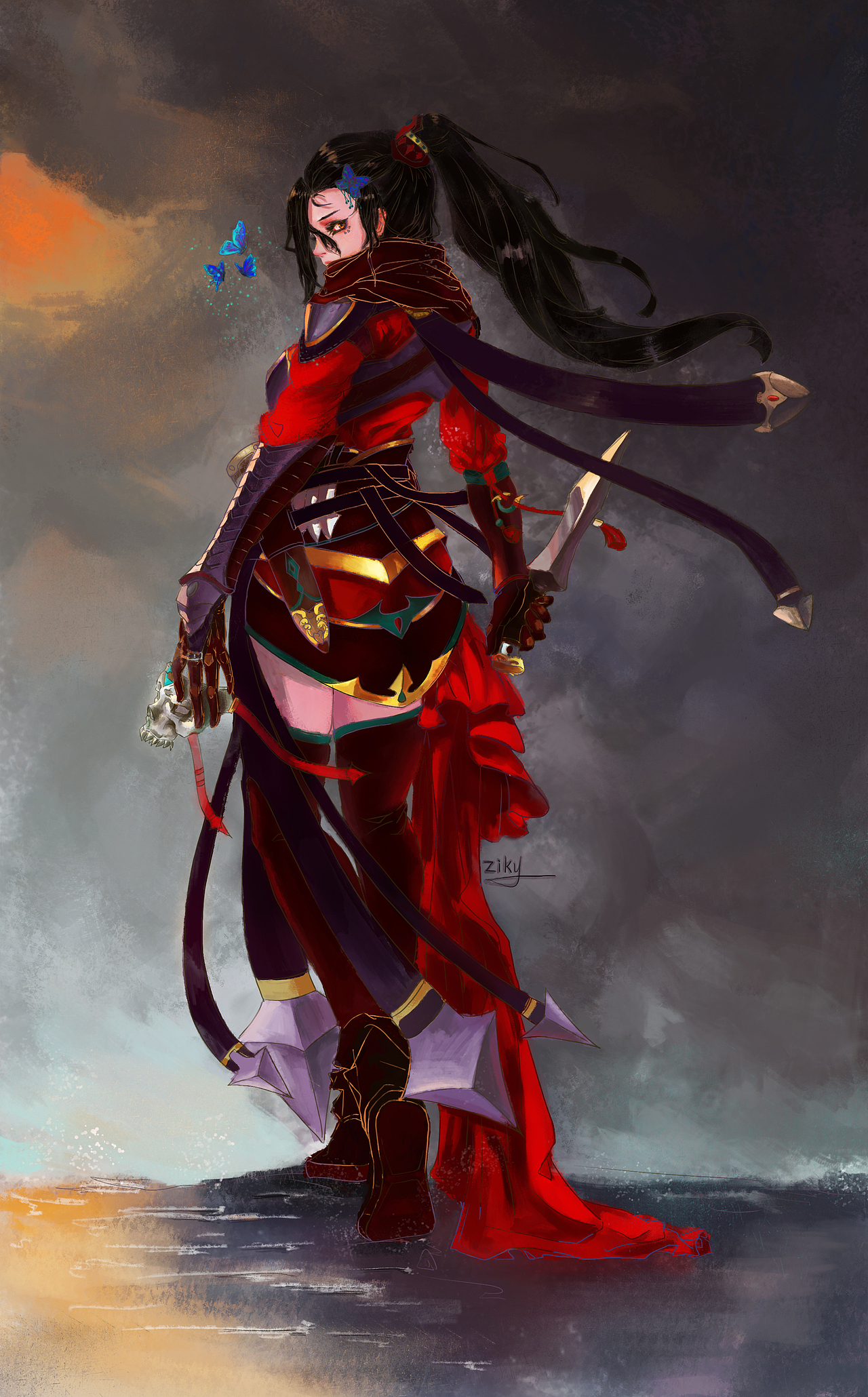 0举报收藏分享原创作品插画游戏原画古风刺客神刀人设31zikyzkzikyzk