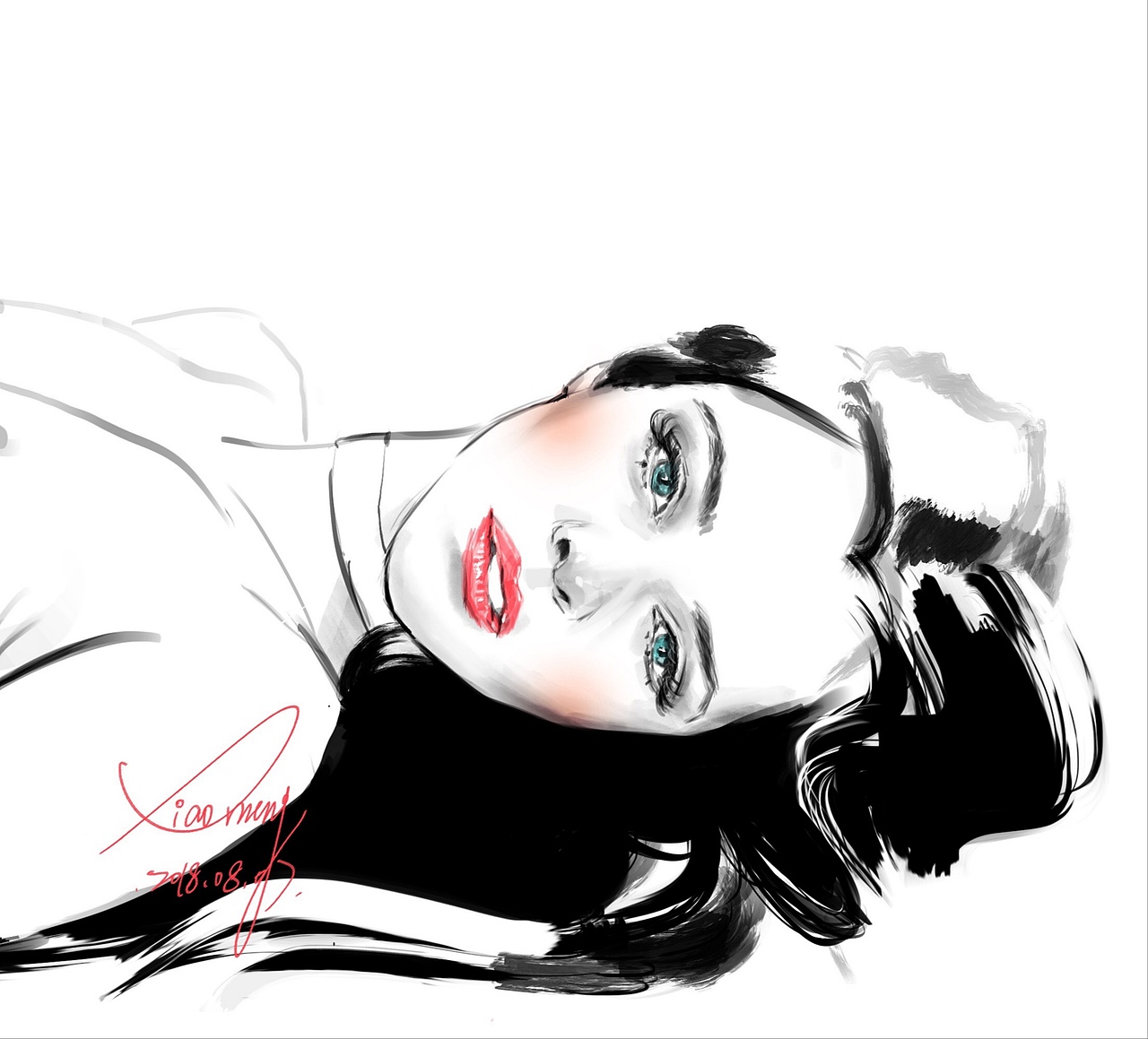 时尚插画～个性女生（图ZMTM2Njg1OTk2） - 创作习作 - 站酷设计师霓虹赶路人原创素材 - 站酷ZCOOL