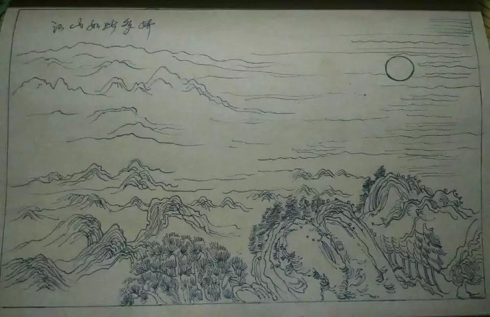 线稿篇——工笔山水（图ZMzI1ODUyMTY=） - 绘画 - 站酷设计师南岩逸士原创素材 - 站酷ZCOOL