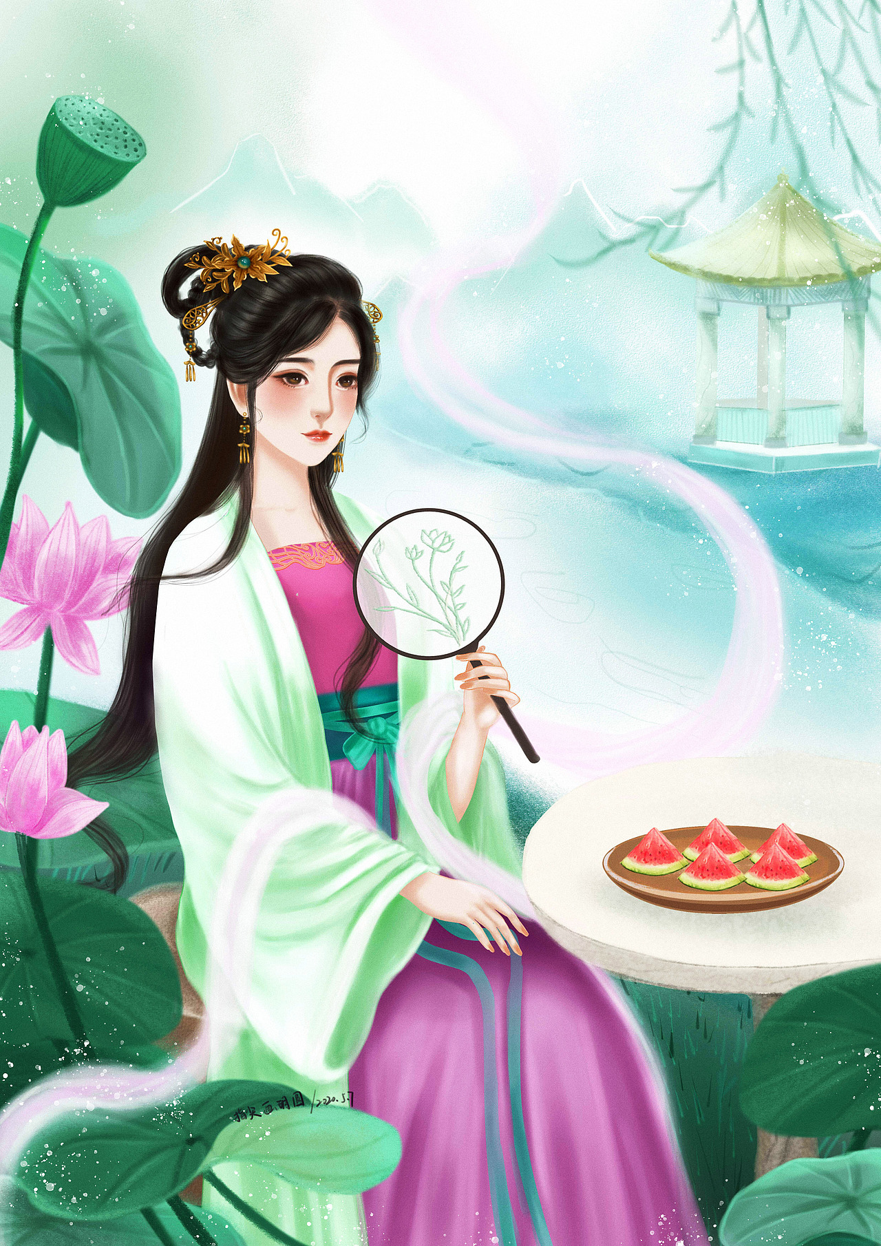 24节气第二弹（图ZMjEwNTIwMjAw） - 商业插画 - 站酷设计师指尖画玥圆原创素材 - 站酷ZCOOL