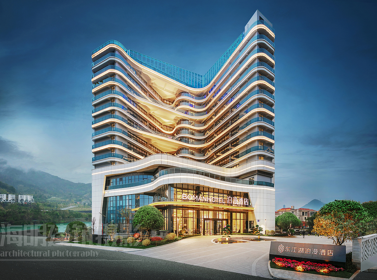 酒店建筑拍摄-湖南郴州泊漫酒店
