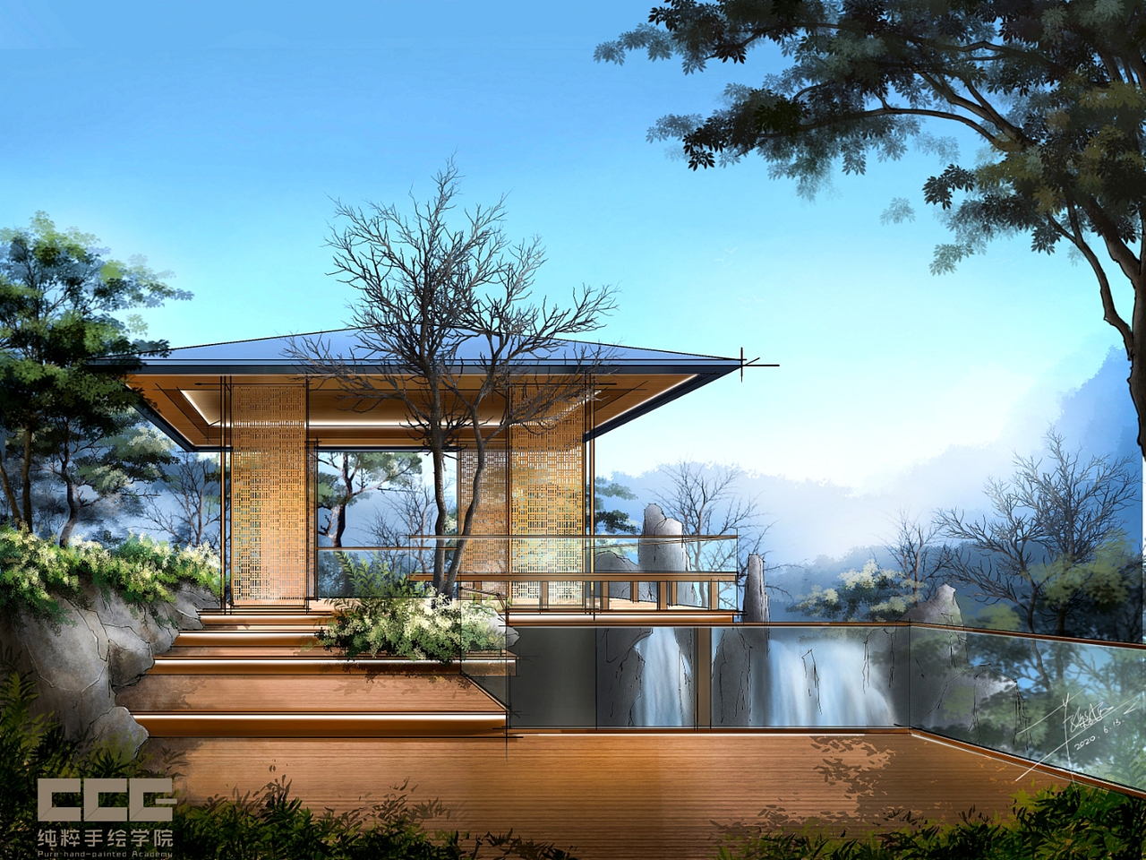 数字手绘景观效果图,助力项目实施,不用建模、渲染!