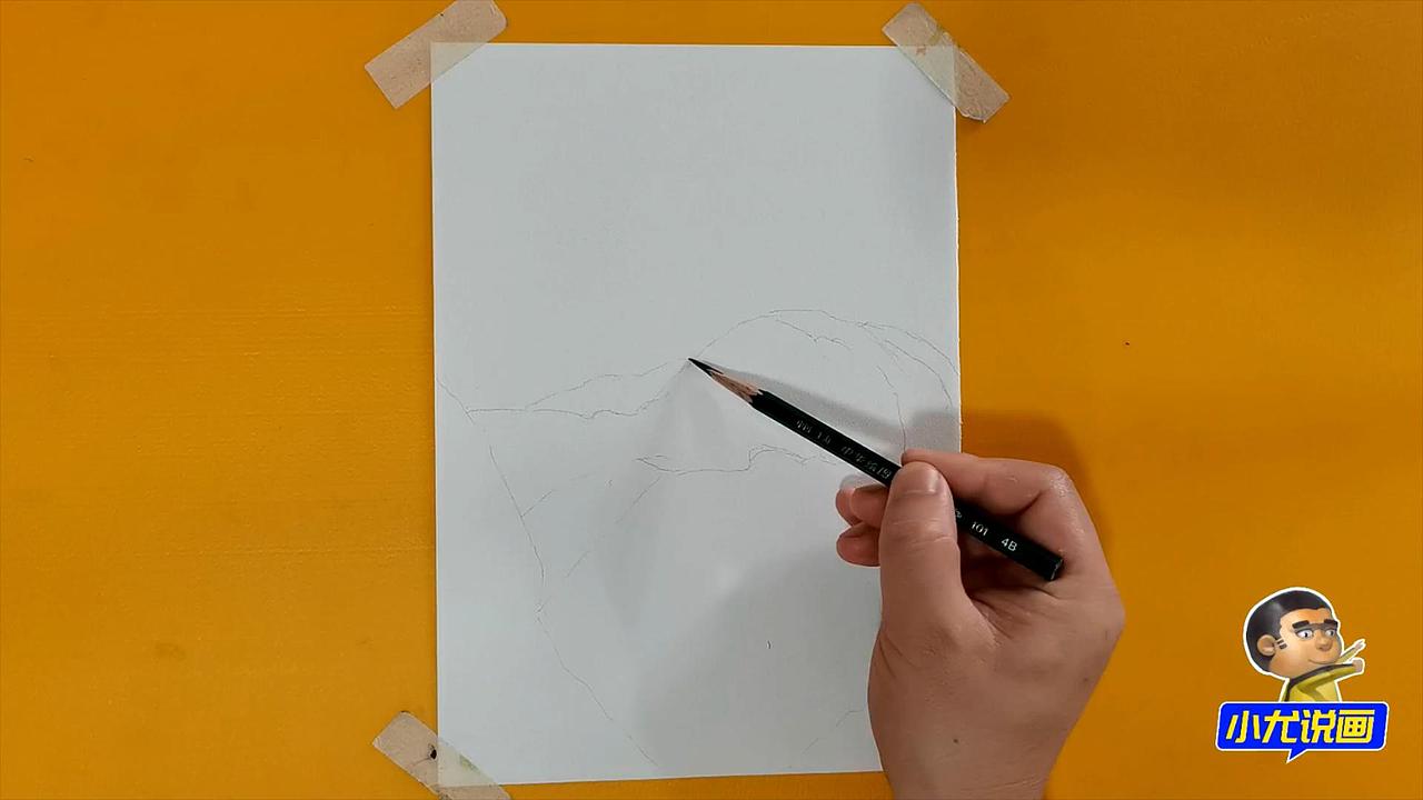 水彩画蓝宝石的海湾小岛-小尤说画