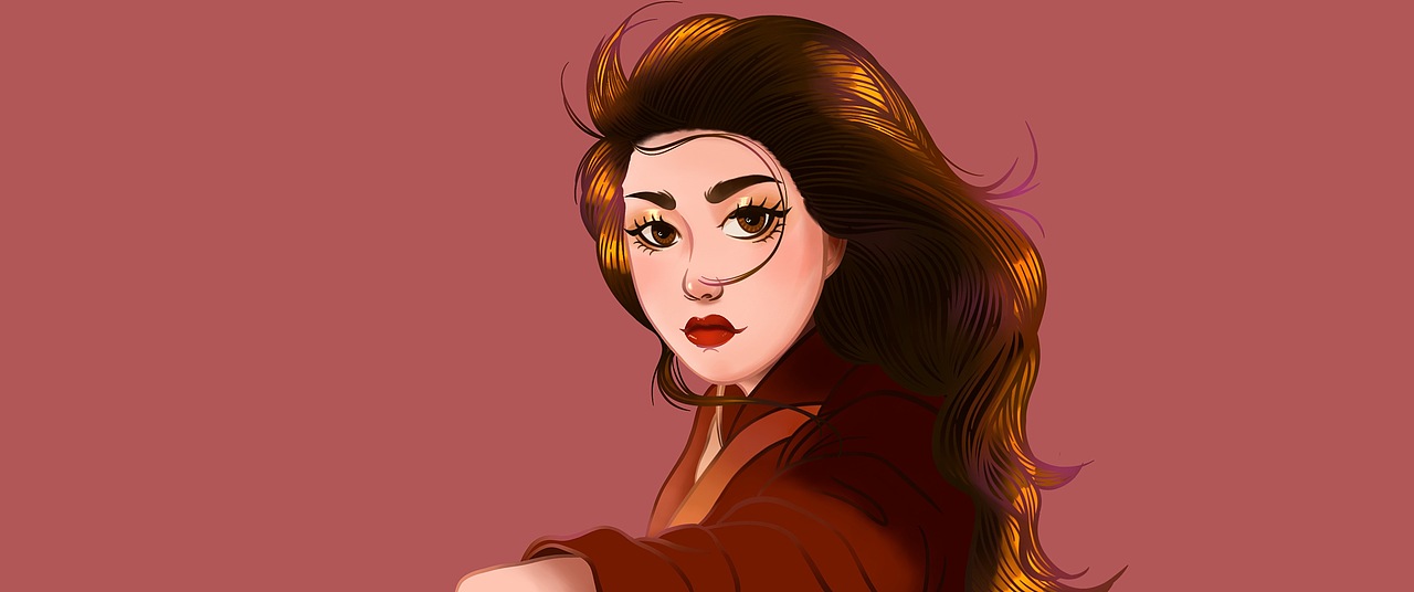 原创插画-花木兰