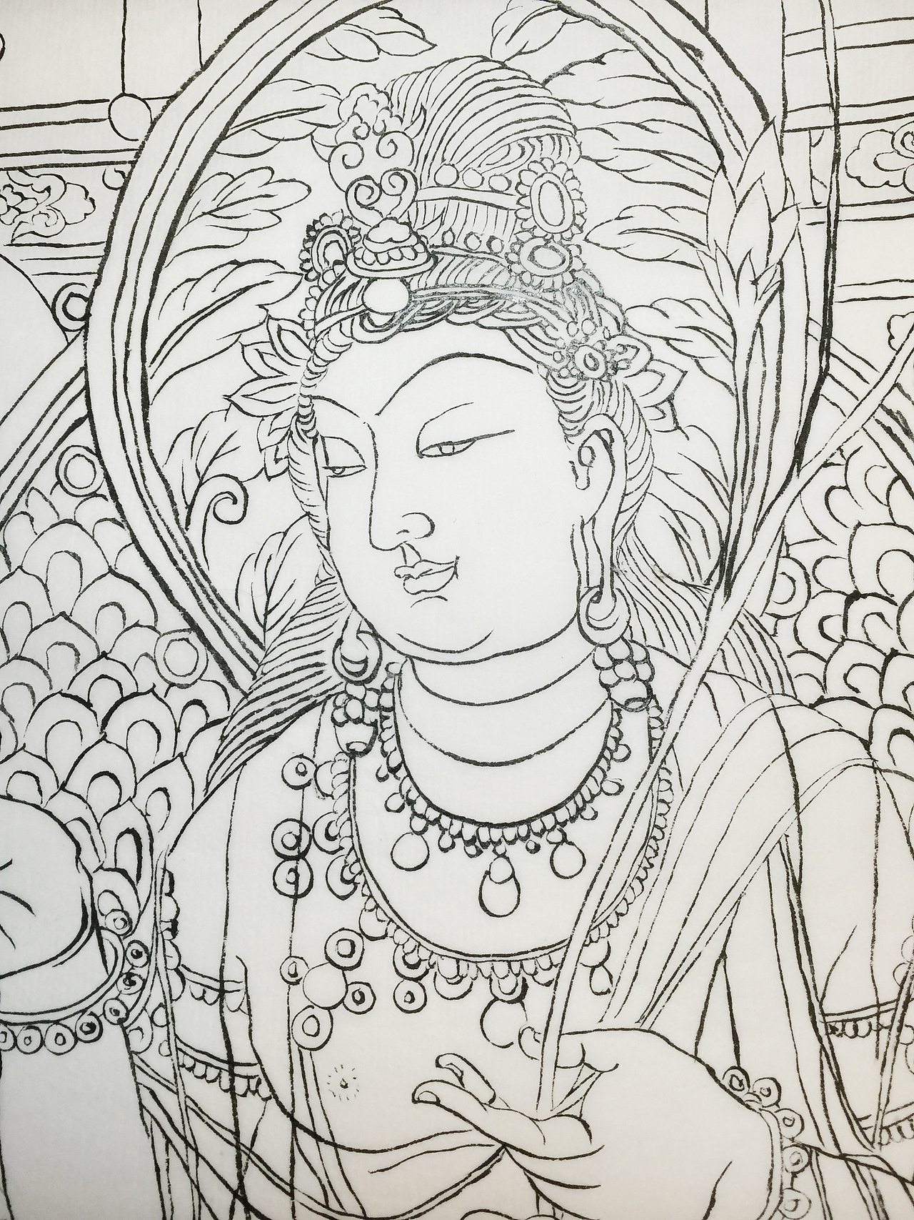 白描——敦煌220窟壁画（图ZNDQyMTU5MDg=） - 创作习作 - 站酷设计师阿加莎喵吉斯蒂原创素材 - 站酷ZCOOL