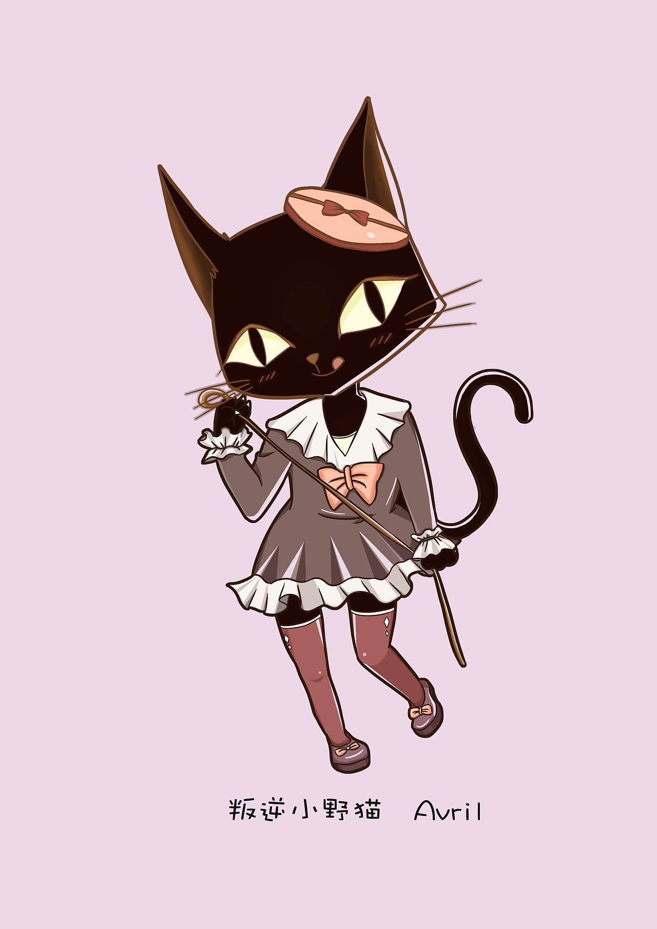 【校园喵拟人 系列插画】五美喵 大叔喵