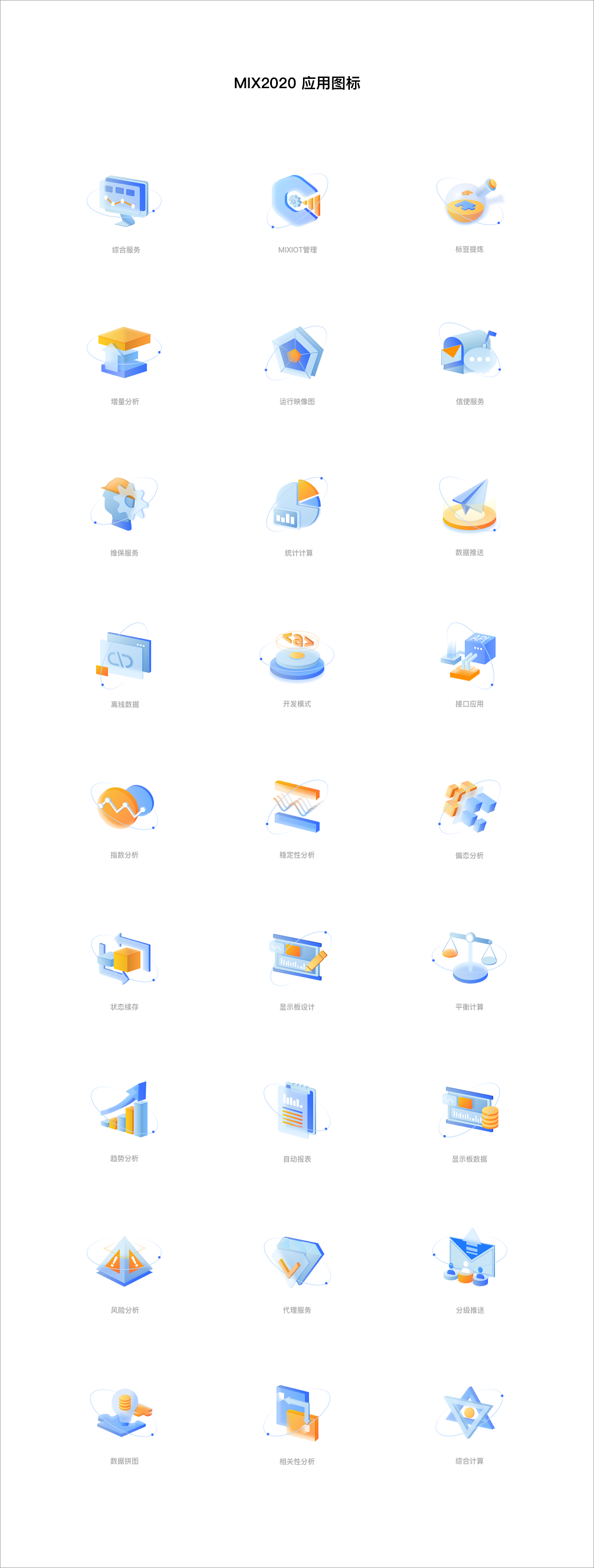工业物联网系统平台应用icon设计
