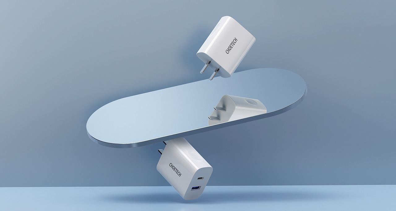 一款充电器渲染