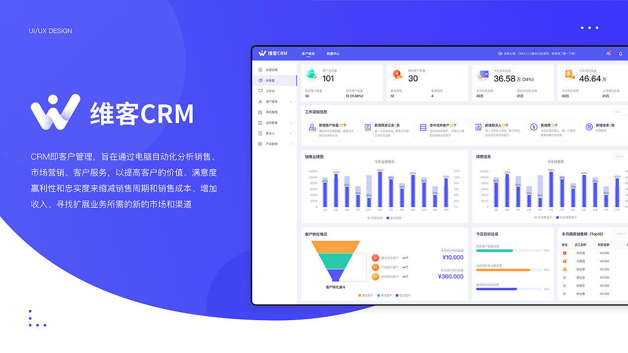 crm管理系统|ui|软件界面|小鱼样儿 - 原创作品 - 站酷 (zcool)