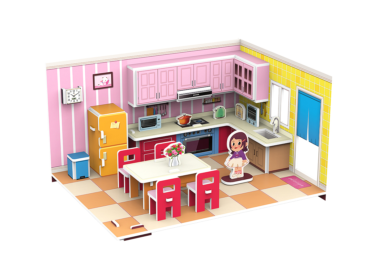 diy小娃娃屋_立體拼圖設(shè)計（圖ZMjM2MjMzMjA4） - 玩具 - 站酷設(shè)計師紙模設(shè)計師JENTC原創(chuàng)素材 - 站酷ZCOOL
