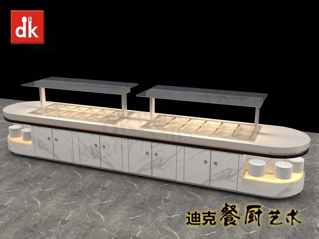 供应出口爱尔兰冷热自助餐台 自助沙拉冷菜工作台