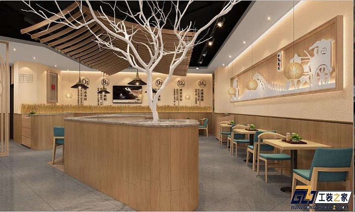 西安小六湯包餐飲店裝修效果圖（圖ZMjExNzE4ODA4） - 家裝設(shè)計 - 站酷設(shè)計師西安主題餐廳裝修原創(chuàng)素材 - 站酷ZCOOL