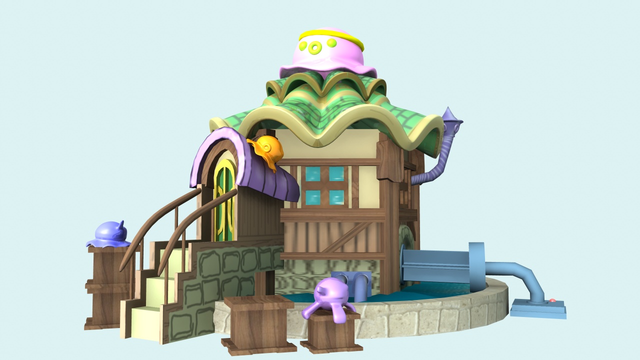 卡通房子建模3d