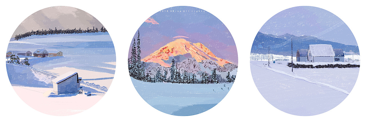 下雪啦（圖ZMTM3NTQzNTY0） - 藝術(shù)插畫 - 站酷設(shè)計師Joynii原創(chuàng)素材 - 站酷ZCOOL