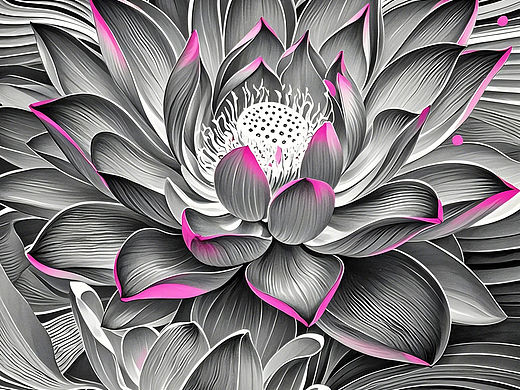 荷花插画2