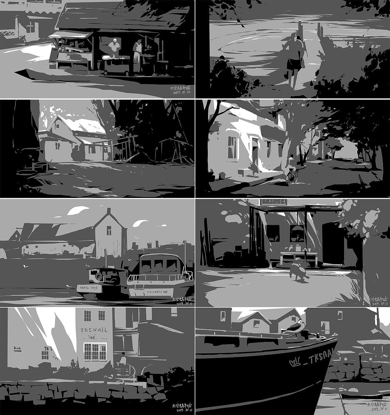 无色练习（图ZMTc5ODY4Nzg4） - 创作习作 - 站酷设计师太空蜗牛爱画画原创素材 - 站酷ZCOOL