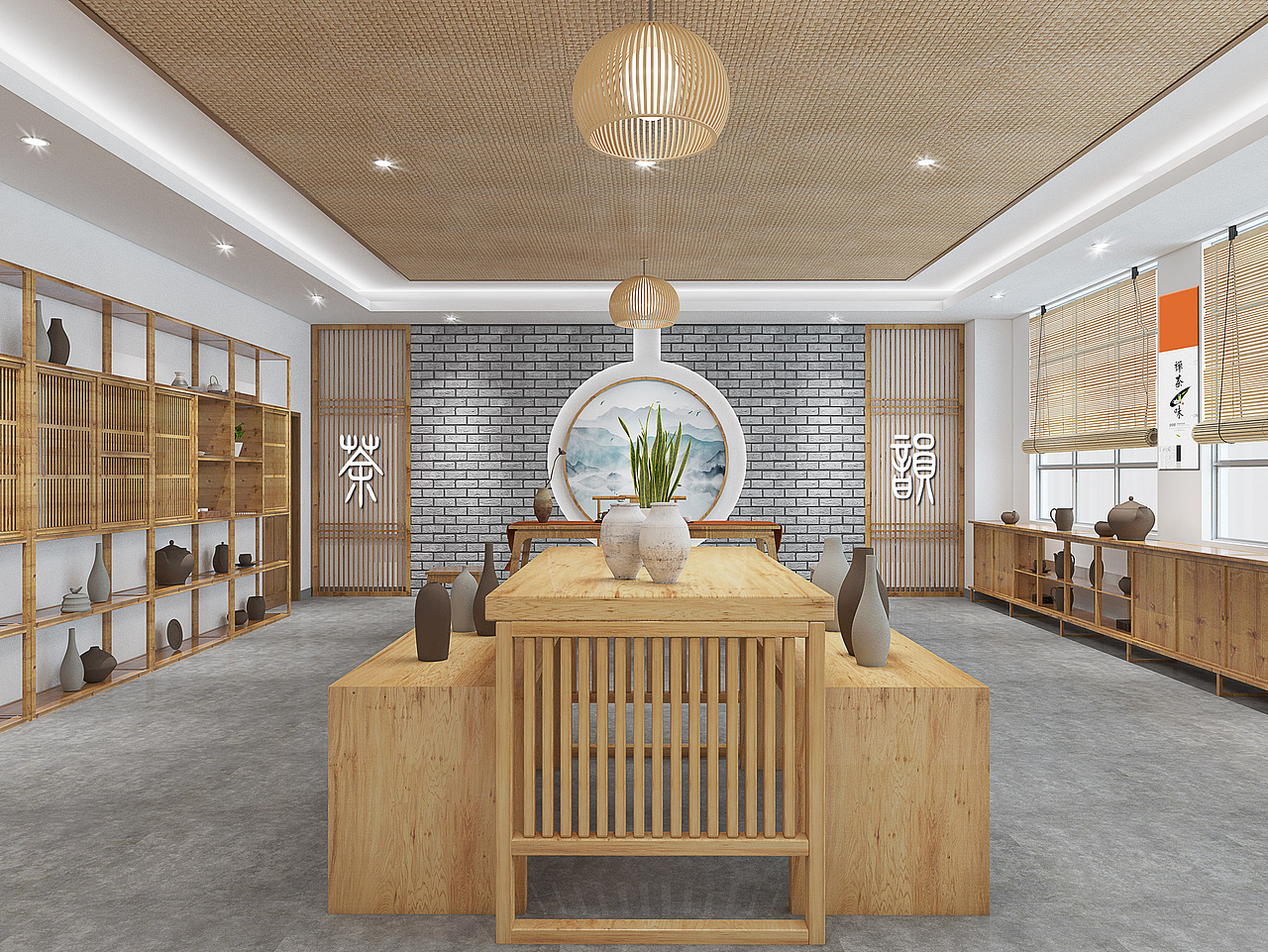 陶艺与茶艺展室|空间|家装设计|doreenhu_原创作品-站酷zcool