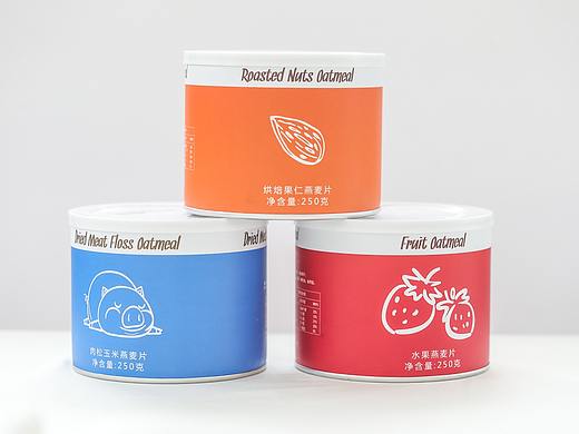 麦片罐装罐子包装设计零食包装设计