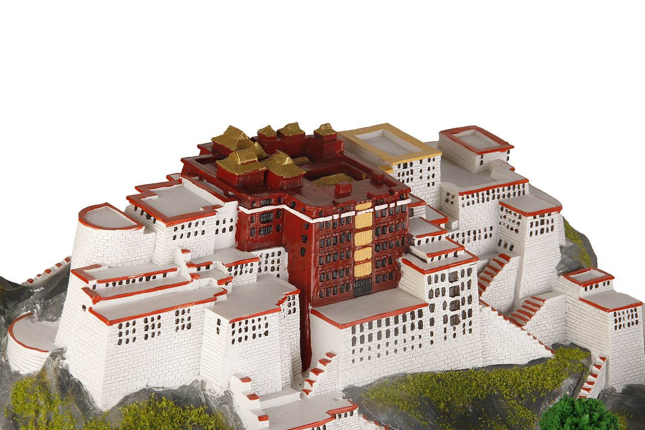 手工建模立体布达拉宫树脂模型大号问世