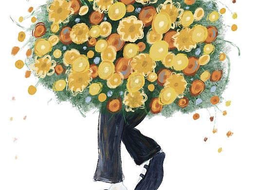 插画｜送你一束熊抱花