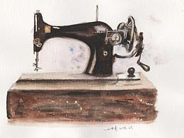 手繪水彩老物件