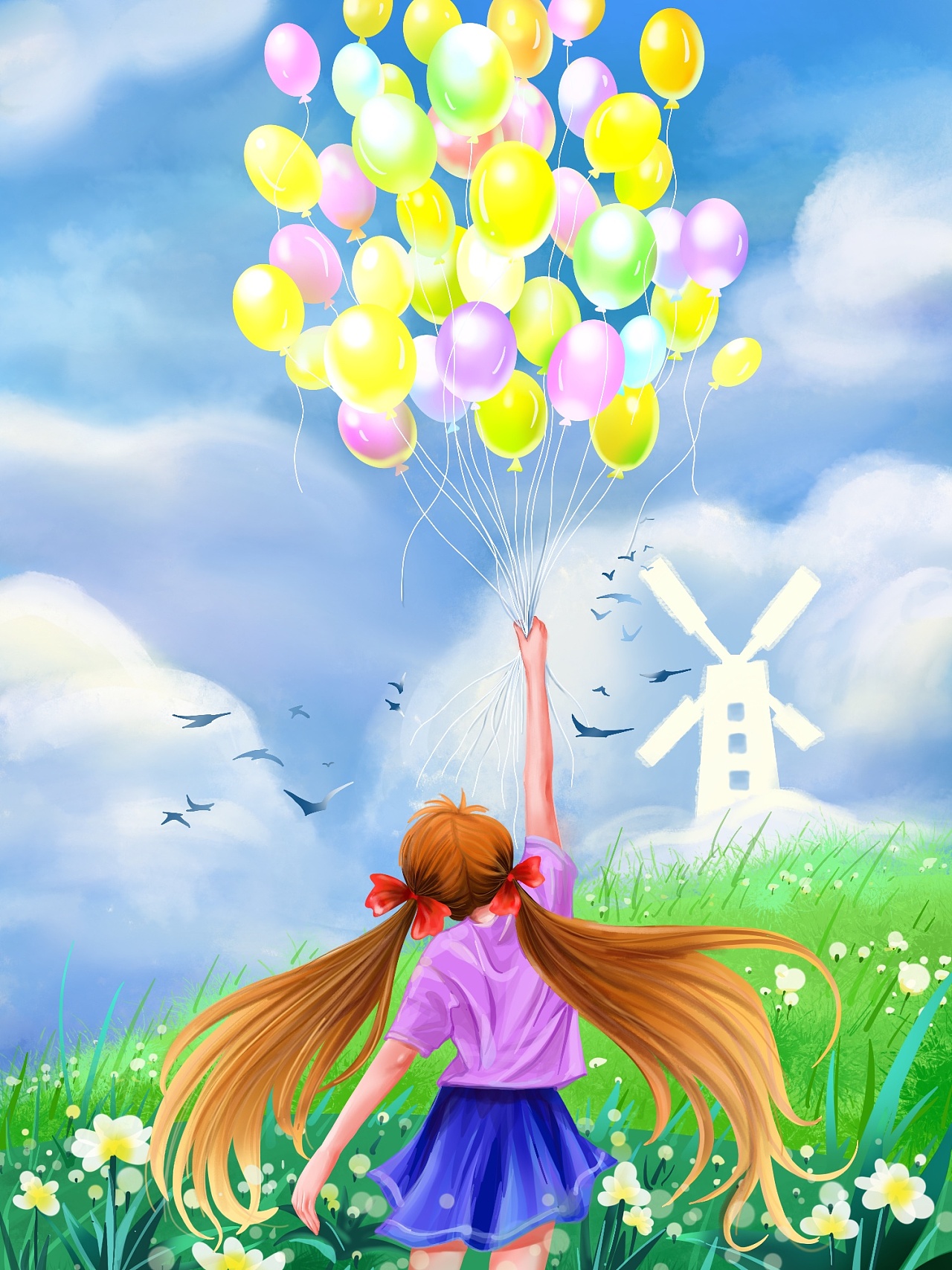 放气球的女孩漫画图片图片