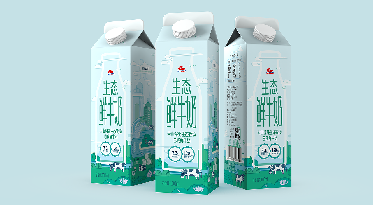 就是要把奶源牧场搬上包装!(图ZMjMzODYzMDc2) - Packaging - 站酷设计师紫珊包装设计原创素材 - 站酷ZCOOL