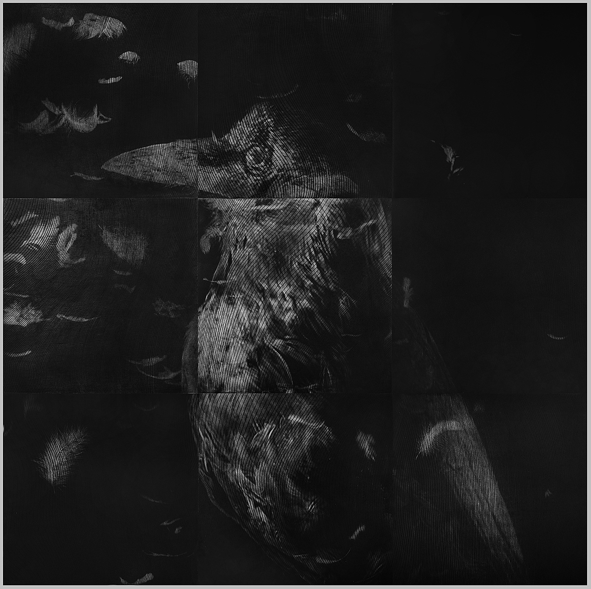 迷失者的悲歌8  铜版 150x150cm 2016 李双强