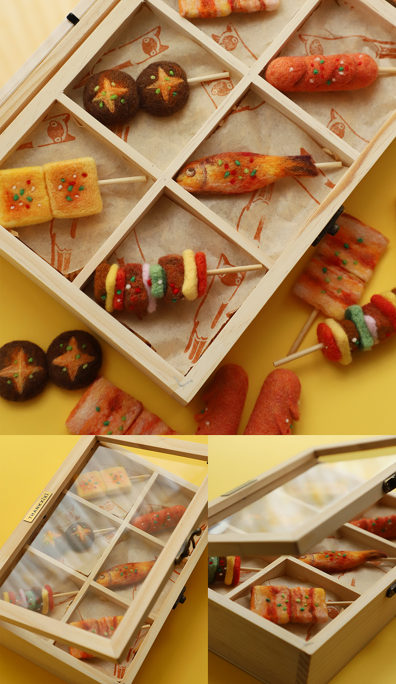 囍囍的羊毛毡 烧烤系列（图ZMzA4MTAxNTQ4） - 其他手工艺 - 站酷设计师谢囍囍原创素材 - 站酷ZCOOL