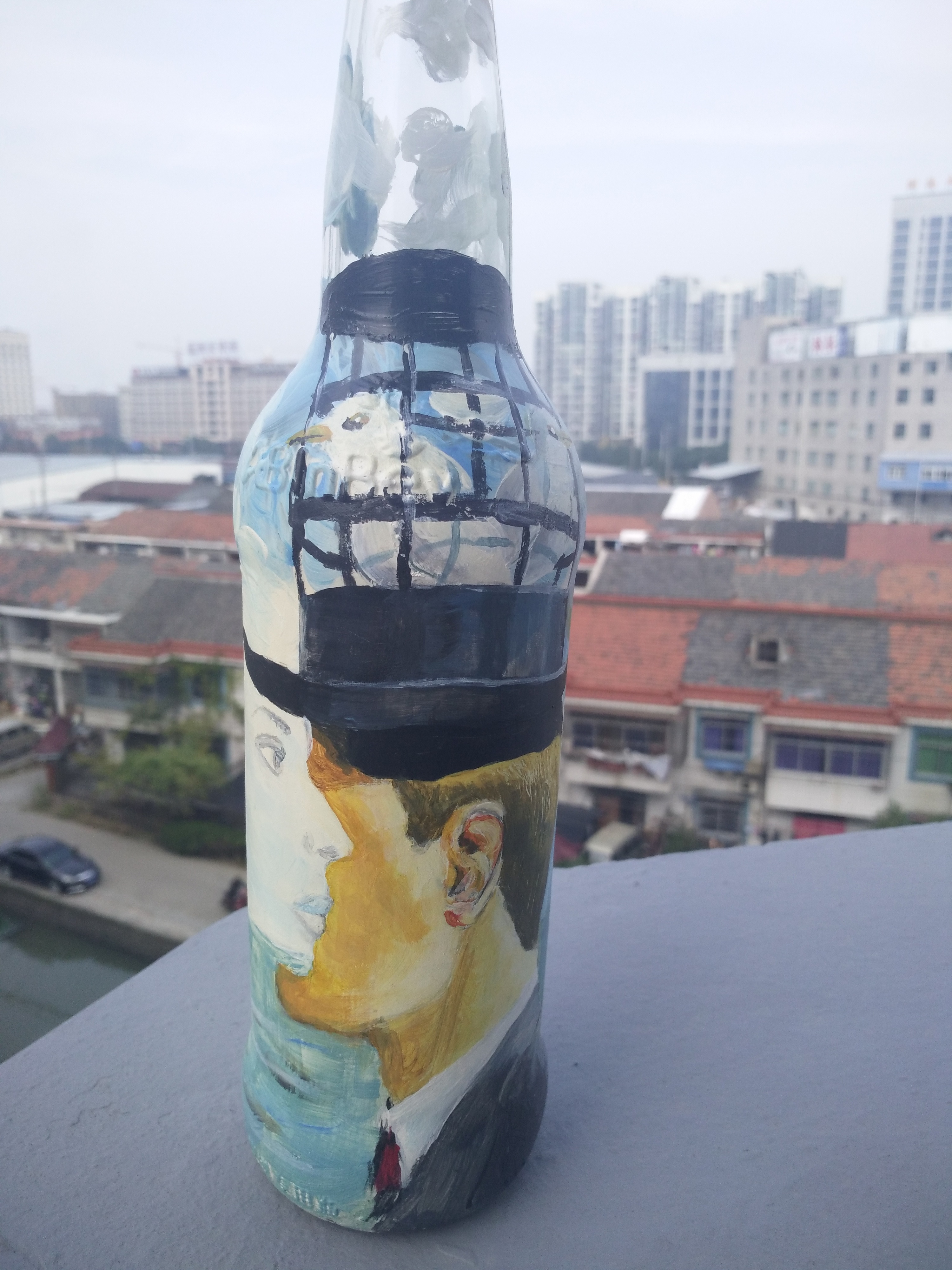 手绘啤酒瓶