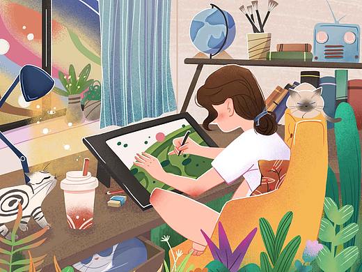 理想中的工作台（个人主页-ZMzE4MzQ3NjQ=） - 创作习作 - 站酷设计师鹿九酱原创素材 - 站酷ZCOOL