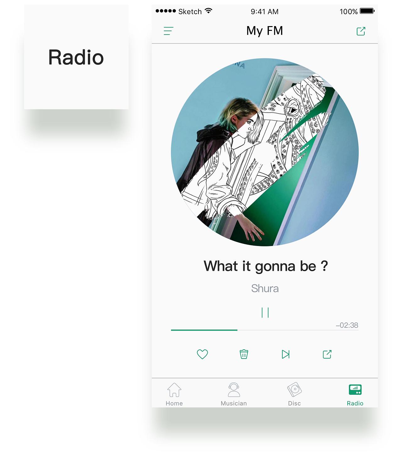 豆瓣音乐DoubanMusic APP for iOS（图ZNTU0NTE2NDg=） - APP界面 - 站酷设计师brunoming原创素材 - 站酷ZCOOL