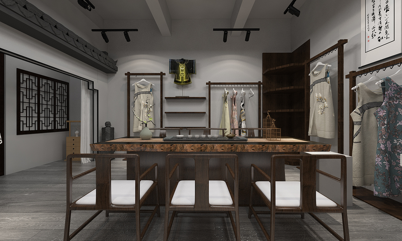 汉服店（图ZMjY2ODYwNDEy） - 商业空间设计 - 站酷设计师方一设计原创素材 - 站酷ZCOOL