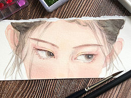 手繪水彩少女合集3