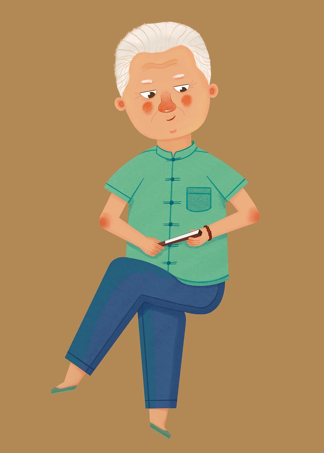 老爷爷插画（图ZMjE2NjQ1Njgw） - 商业插画 - 站酷设计师甜甜圈1992753014原创素材 - 站酷ZCOOL