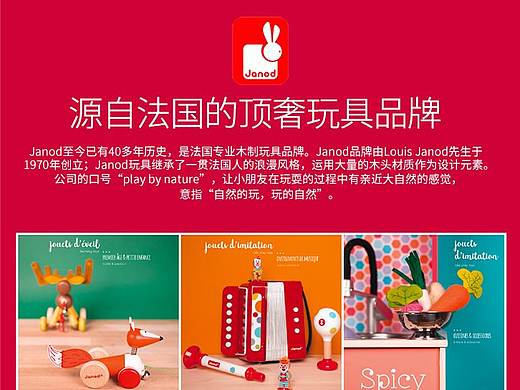 2017年母婴玩具产品详情janod详情页经典开版