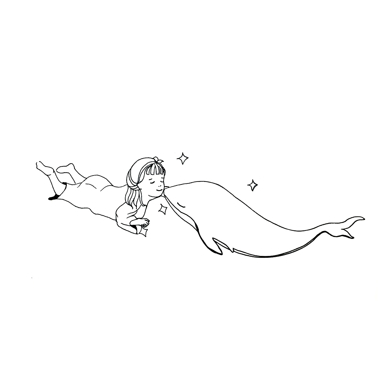 一组海豚简笔画