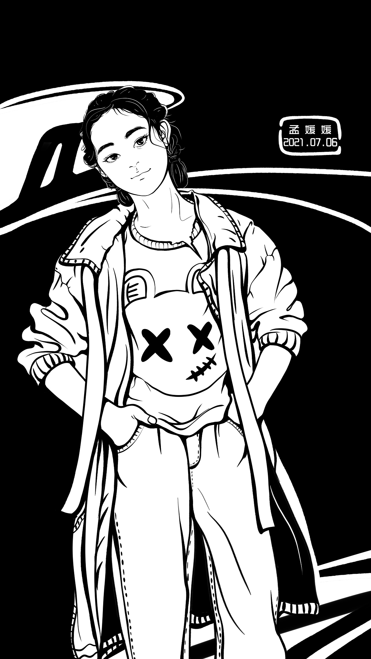 人像插畫（圖ZMjYyMjY3MTk2） - 商業(yè)插畫 - 站酷設(shè)計師美麗又可愛的媛媛原創(chuàng)素材 - 站酷ZCOOL