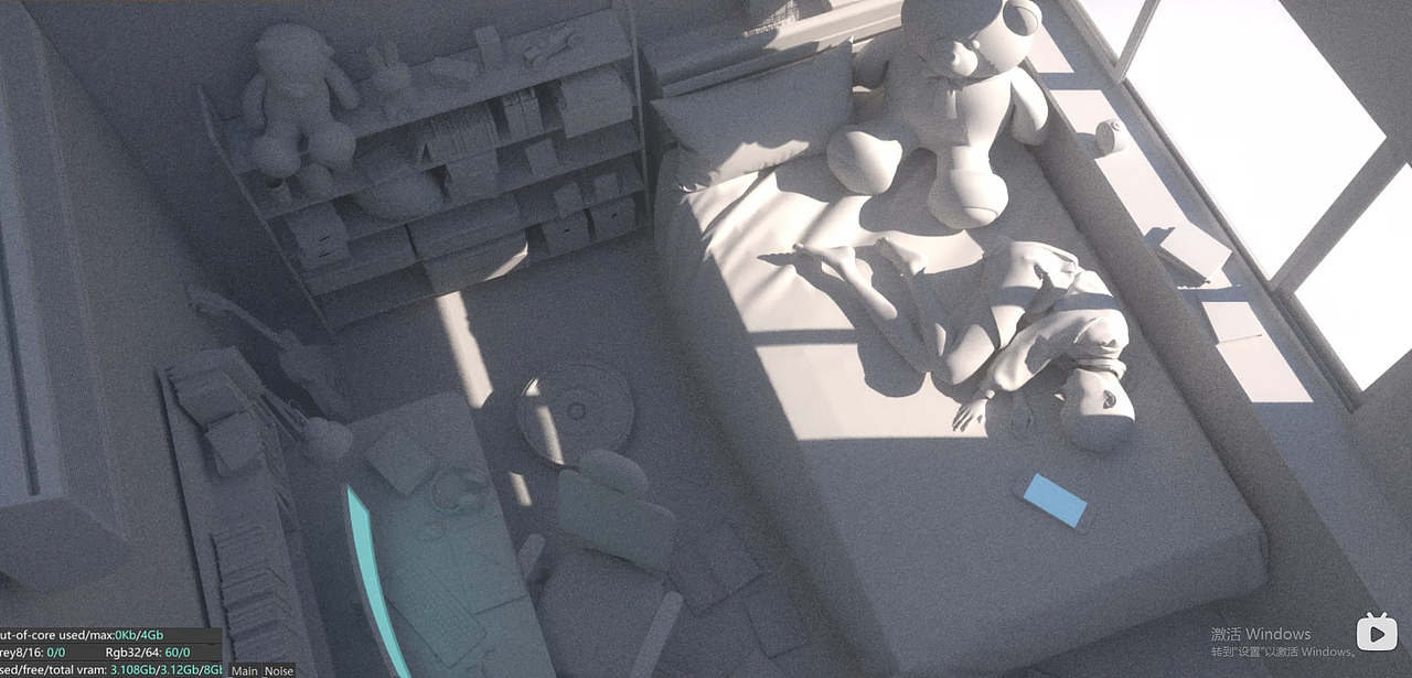 3d辅助绘画,摸鱼练习