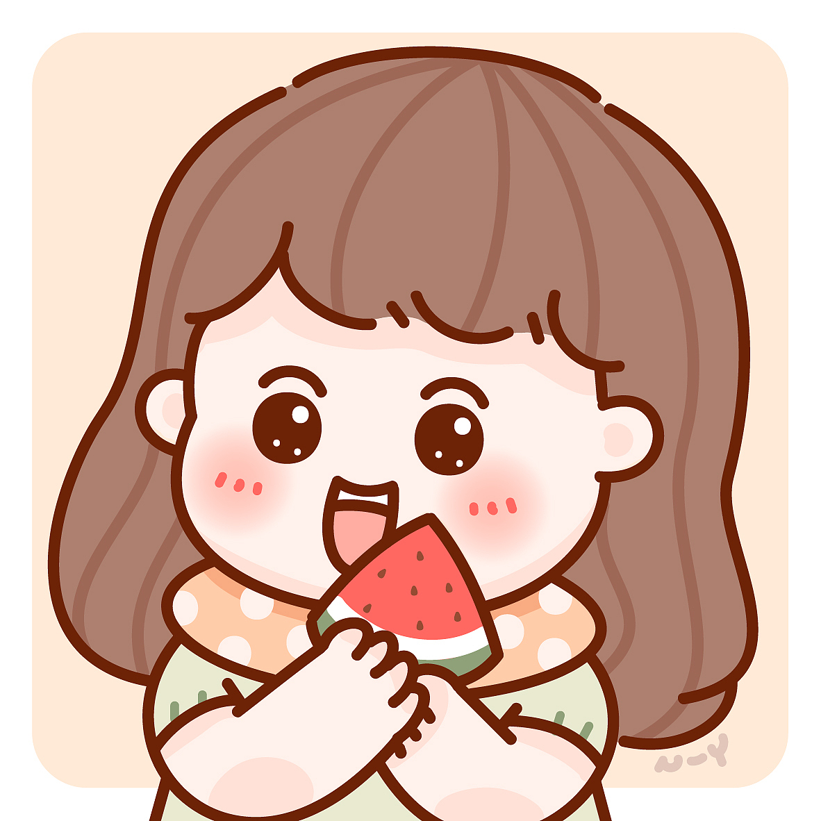 简笔画头像78想念夏天的西瓜91