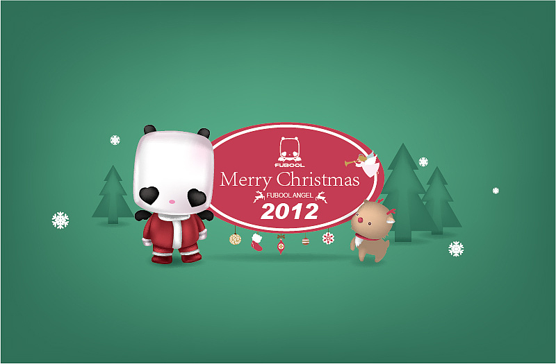 福宝圣诞贺图（图ZNzg2MjAyNA==） - 新锐潮流插画 - 站酷设计师庄正原创素材 - 站酷ZCOOL