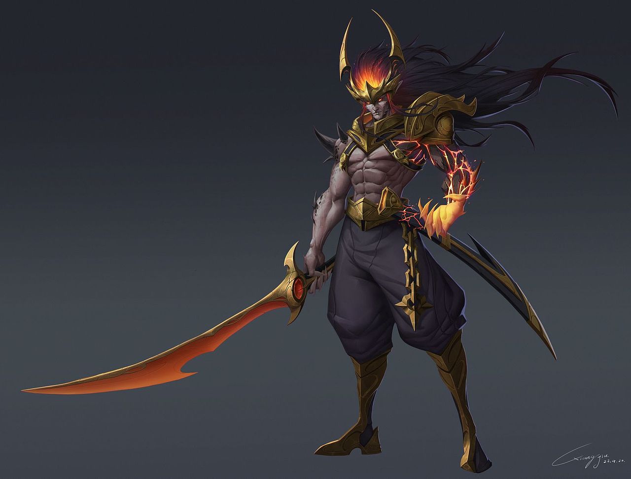 黑夜使者亚索立绘练习（图ZMzM4MzgyODU2） - 游戏原画 - 站酷设计师祥九原创素材 - 站酷ZCOOL