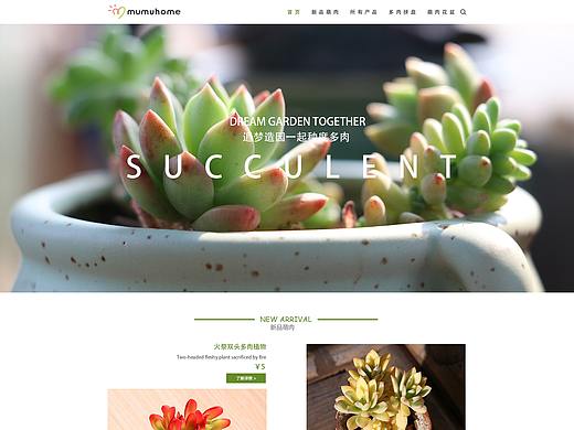 mumuhome多肉电商网页设计（个人主页-ZMzkxMjEzODA=） - 电商 - 站酷设计师雨雨雨雨雨羽原创素材 - 站酷ZCOOL